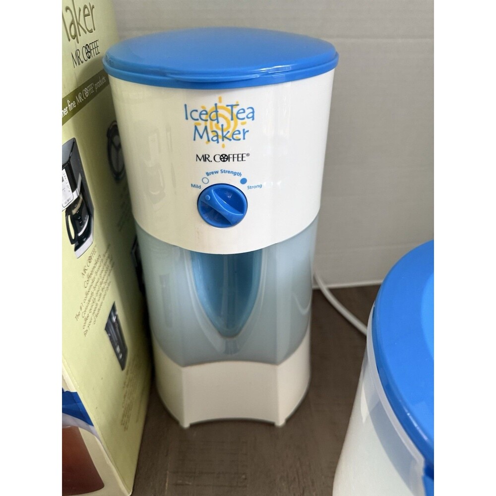 Mr. Coffee Iced Tea Maker Brewer Blue TM70 3 Qt. Pitcher W/Lid Tested Works - Picture 5 of 5